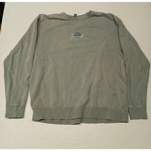 Independent Dwell Engraved Green Pull Over Sweater Extra Large Winter Comfort